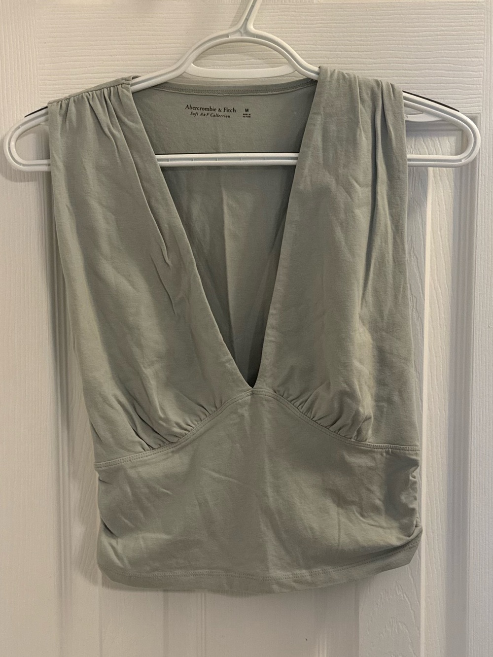 Abercrombie & Fitch Dusty Blue/ Green V-Neck Tank Top